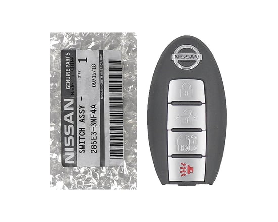 NEW-Nissan-Leaf-2014-Genuine-OEM-Smart-Remote-Key-4-Buttons-315MHz-Manufacturer-Part-Number:-285E3-3NF4A-285E33NF4A---FCCID:-CWTWB1U840---Emirates-Keys