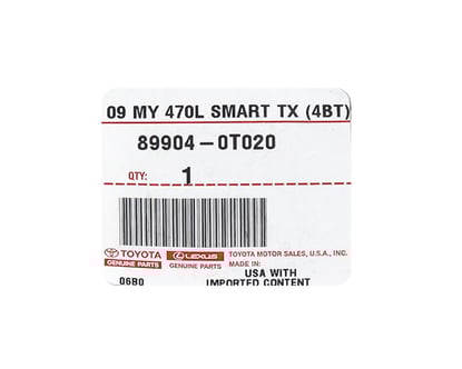NEW-Toyota-Venza-2010-2016-Genuine-OEM-Smart-Key-4-Buttons-315MHz-Manufacturer-Part-Number:-89904-0T020-899040T020---FCCID:-HYQ14ACX---Emirates-Keys