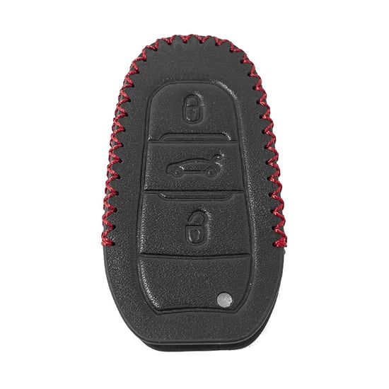 Leather-Case-For-Peugeot-Citroen-Remote-Key-3-Buttons