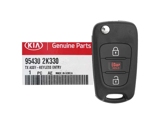 NEW-KIA-Soul-2011-2013-Genuine-OEM-Flip-Remote-Key-3-Buttons-433MHz-46-Transponder-95430-2K331-95430-2K330,-FCCID:-SEKS-AM08FTX---Emirates-Keys