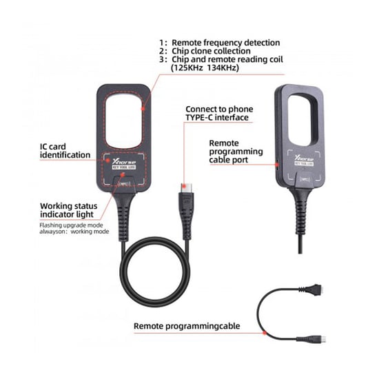 New-Xhorse-VVDI-Key-Tool-Lite-XDKML0EN-+-Gift-6pcs-XKB501EN-Wired-Remotes-Support-Android-phone-direct-connection---Emirates-Keys