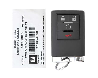 Brand-New-Cadillac-Escalade-2007-2012-Genuine-OEM-Remote-Key-315MHz-5923885-FCCID:-OUC60000223-OEM---Emirates-Keys