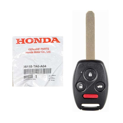 Honda-Accord-2008-2012-Genuine-OEM-Remote-Key-4-Buttons-315MHz-35118-TA0-A04,-FCCID:-KR55WK49308-OEM---Emirates-Keys