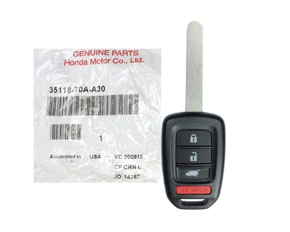 Honda-CRV-205-2016-Genuine-OEM-Remote-Key-4-Button-315MHz-35118-T0A-A30-FCCID:-MLBHLIK6-1T-OEM----Emirates-Keys