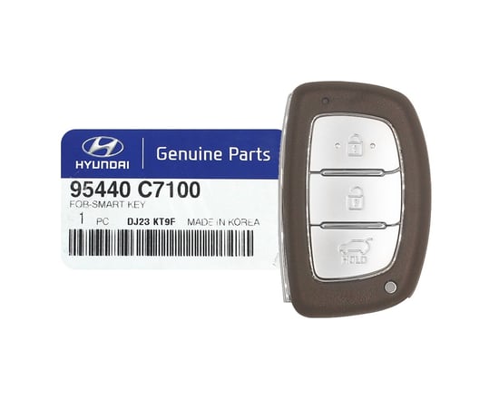NEW-Hyundai-I20-2016-2018-Genuine-OEM-Smart-Remote-Key-3-Buttons-433MHz-95440-C7100-95440C7100-OEM---Emirates-Keys