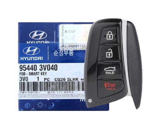 NEW-Hyundai-Azera-2016-2017-Genuine-OEM-Smart-Key-Remote-4-Buttons-433MHz-95440-3V040-954403V040,-FCCID:-SY5DMFNA433-OEM-Box---Emirates-Keys