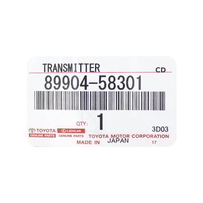 New-Toyota-Alphard-2009-2012-Genuine-Smart-Remote-Key-5-Buttons-433MHz-OEM-Part-Number:-89904-58301---8990458301---FCC-ID:-BK1EW----Emirates-Keys