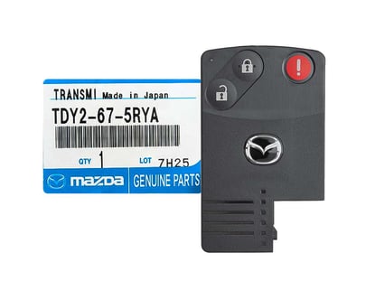 NEW-Mazda-CX9-2006-2009-Genuine-OEM-Smart-Key-Remote-Card-3-Buttons-315MHz-TDY2-67-5RYA-TDY2675RYA---FCCID:-BGBX1T458SKE11A01---Emirates-Keys