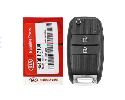 NEW-KIA-Pegas-Soluto-2020-Genuine-OEM-Flip-Remote-Key-2-Buttons-433MHz-95430-H7100-95430H7100---FCCID:-SYEC2TX1708-OEM-Box---Emirates-Keys