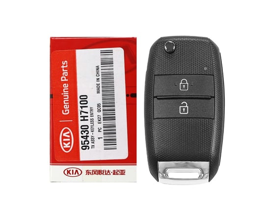 NEW-KIA-Pegas-Soluto-2020-Genuine-OEM-Flip-Remote-Key-2-Buttons-433MHz-95430-H7100-95430H7100---FCCID:-SYEC2TX1708-OEM-Box---Emirates-Keys
