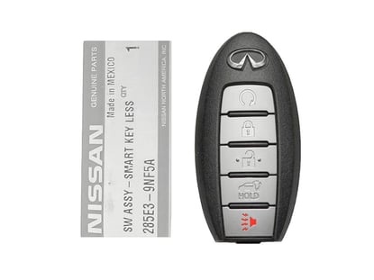 Brand-New-Infiniti-QX60-2016-2018-Genuine-OEM-Smart-Key-Remote-5-Buttons-433MHz-285E3-9NF5A-285E39NF5A---FCCID:-KR5S180144014-OEM-Box---Emirates-Keys