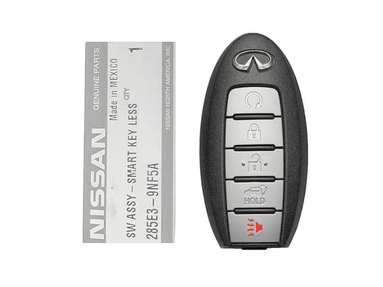 Brand-New-Infiniti-QX60-2016-2018-Genuine-OEM-Smart-Key-Remote-5-Buttons-433MHz-285E3-9NF5A-285E39NF5A---FCCID:-KR5S180144014-OEM-Box---Emirates-Keys