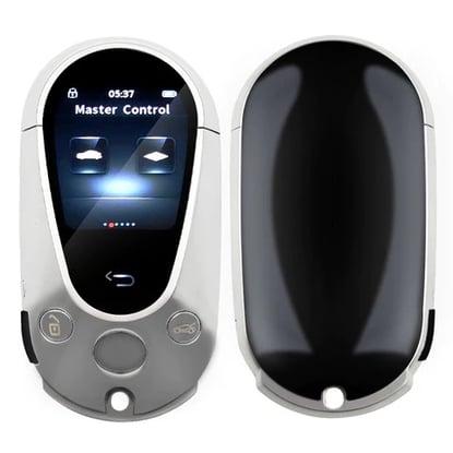 New-Aftermarket-LCD-Universal-Modified-Smart-Remote-Key-PKE-System-For-All-Keyless-Car-Mercedes-Benz-Style-Gunmetal-Color----Emirates-Keys