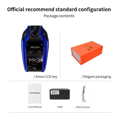 New-Aftermarket-LCD-Upgrade-Version-Modified-Universal-Smart-Remote-Key-Kit-For-All-Keyless-car-BMW-Style-Blue-Color---Emirates-Keys