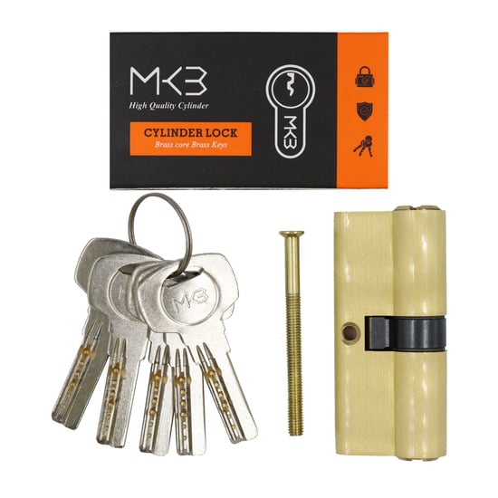 New-High-Quality-Best-Price-Pure-Brass-Cylinder-with-5-pcs-Computer-Keys,-PB-Size-70mm---Emirates-Keys