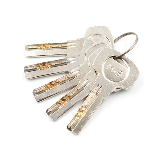 New-High-Quality-Best-Price-Pure-Brass-Cylinder-with-5-pcs-Brass-Computer-Keys,-PN-Size-70mm---Emirates-Keys