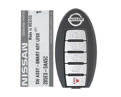 Brand-New-Nissan-Murano-PathFinder-2016-2018-Genuine-OEM-Smart-Key-Remote-5-Buttons-433MHz-285E3-5AA5A---285E3-5AA5C,-FCCID:--KR5S180144014---Emirates-Keys