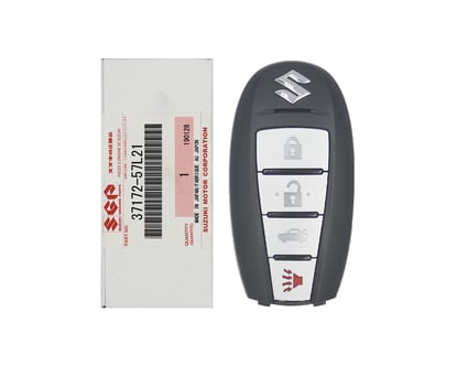 Suzuki-Kizashi-2010-2012-Genuine-Smart-Remote-Key-4-Buttons-315MHz-Chip-PCF-7952A-Transponder---Part-Number-37172-57L21---FCC-ID:-KBRTS009