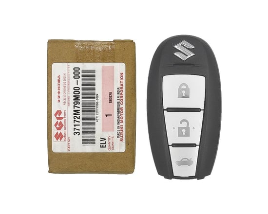 NEW-Suzuki-Ciaz-2015-Genuine-Smart-Remote-Key-3-Buttons-433MHz---HITAG-3-Transponder---Part-Number-37172M79M00000-37172M79M00-000---Emirates-Keys