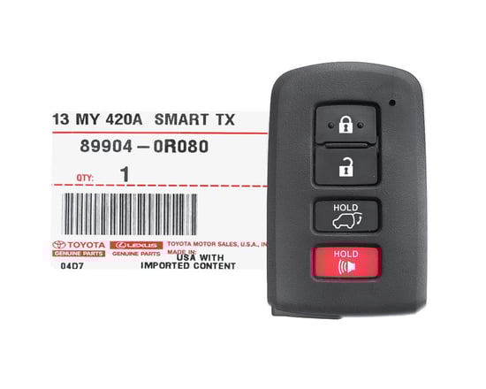 Brand-NEW-Toyota-Rav4-2013-2018-Genuine-OEM-Smart-Key-4-Buttons-315MHz-89904-42070-8990442070-89904-0R080-89904-0R080---FCCID-:-HYQ14FBA