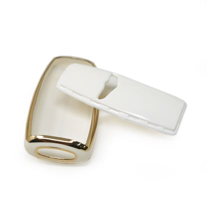 New-Aftermarket-Nano-High-Quality-Cover-For-Hyundai-Genesis-Remote-Key-3+1-Buttons-White-Color---Emirates-Keys