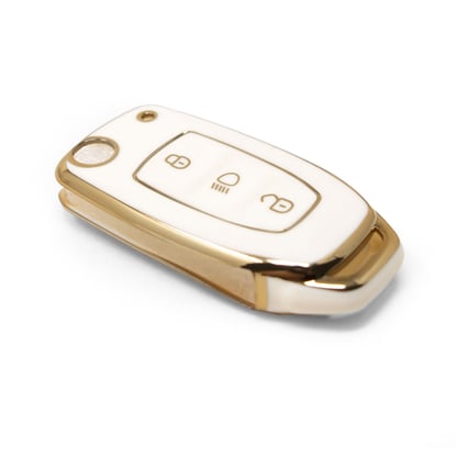 New-Aftermarket-Nano-High-Quality-Cover-For-TATA-Flip-Remote-Key-3-Button-White-Color-TATA-B11J---Emirates-Keys