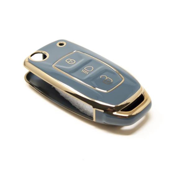 New-Aftermarket-Nano-High-Quality-Cover-For-TATA-Flip-Remote-Key-3-Button-Gray-Color-TATA-B11J---Emirates-Keys