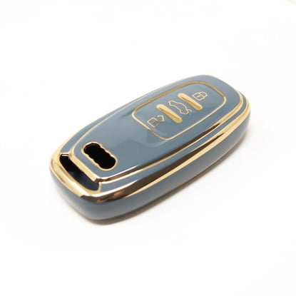 New-Aftermarket-Nano-High-Quality-Cover-For-Audi-Remote-Key-3-Button-Gray-Color-Audi-A11J---Emirates-Keys