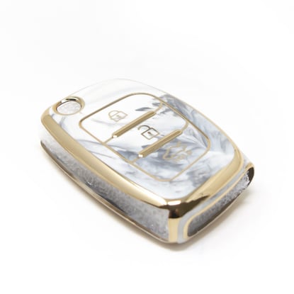 New-Aftermarket-Nano-High-Quality-Marble-Cover-For-Hyundai-Flip-Remote-Key-3-Buttons-White-Color-HY-B12J3A---Emirates-Keys