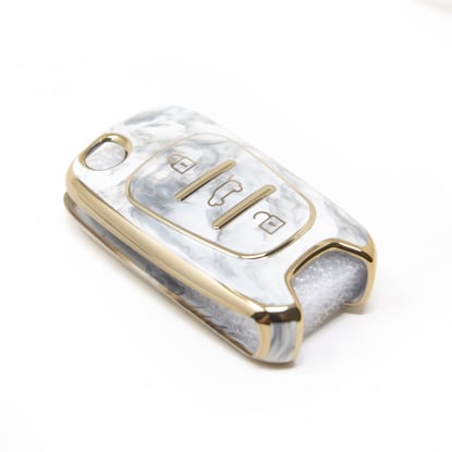 New-Aftermarket-Nano-High-Quality-Marble-Cover-For-Hyundai-Flip-Remote-Key-3-Buttons-White-Color-HY-C12J---Emirates-Keys