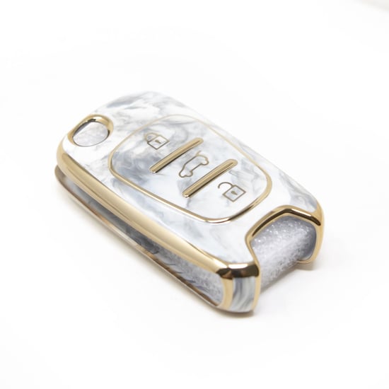 New-Aftermarket-Nano-High-Quality-Marble-Cover-For-Hyundai-Flip-Remote-Key-3-Buttons-White-Color-HY-C12J---Emirates-Keys