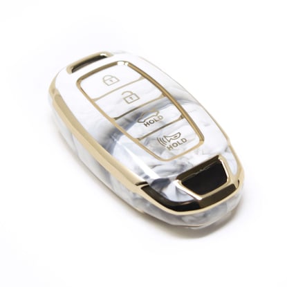 New-Aftermarket-Nano-High-Quality-Marble-Cover-For-Hyundai-Remote-Key-4-Buttons-White-Color-HY-D12J4A---Emirates-Keys
