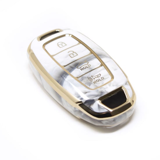 New-Aftermarket-Nano-High-Quality-Marble-Cover-For-Hyundai-Remote-Key-4-Buttons-White-Color-HY-D12J4A---Emirates-Keys