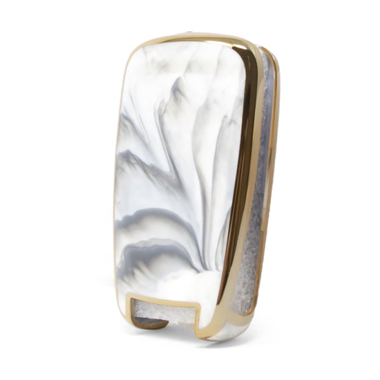 New-Aftermarket-Nano-High-Quality-Marble-Cover-For-Chevrolet-Flip-Remote-Key-3-Buttons-White-Color-CRL-A12J3---Emirates-Keys