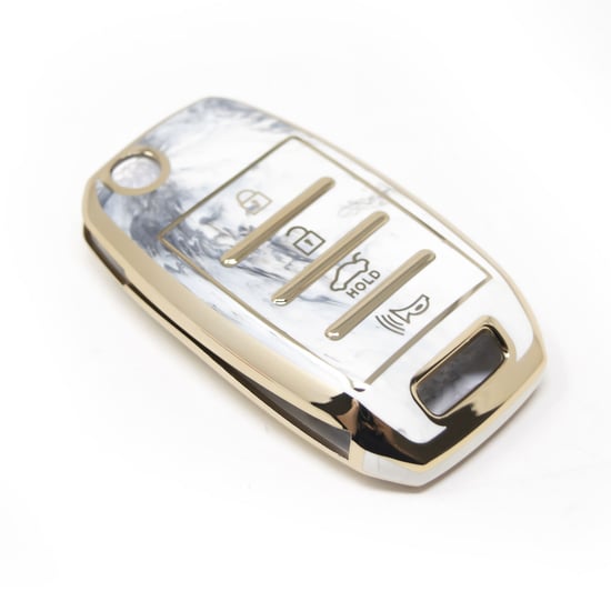 New-Aftermarket-Nano-High-Quality-Marble-Cover-For-Kia-Remote-Key-4-Buttons-White-Color-KIA-B12J4---Emirates-Keys