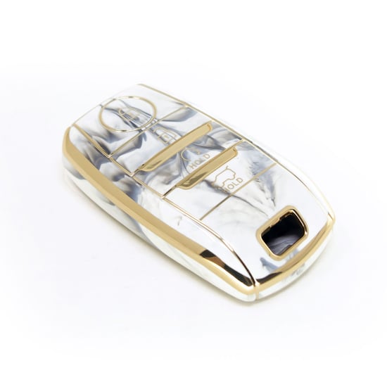 New-Aftermarket-Nano-High-Quality-Marble-Cover-For-Kia-Remote-Key-4-Buttons-White-Color-KIA-D12J4B---Emirates-Keys
