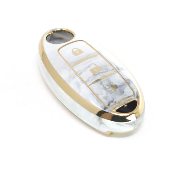 New-Aftermarket-Nano-High-Quality-Marble-Cover-For-Nissan-Remote-Key-3-Buttons-White-Color-NS-A12J3A---Emirates-Keys