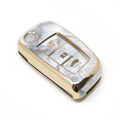 New-Aftermarket-Nano-High-Quality-Marble-Cover-For-Nissan-Flip-Remote-Key-3-Buttons-White-Color-NS-B12J3---Emirates-Keys