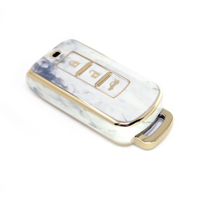New-Aftermarket-Nano-High-Quality-Marble-Cover-For-Mitsubishi-Remote-Key-3-Buttons-White-Color-MSB-A12J---Emirates-Keys