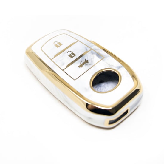 New-Aftermarket-Nano-High-Quality-Marble-Cover-For-Toyota-Remote-Key-3-Buttons-White-Color-TYT-A12J3---Emirates-Keys