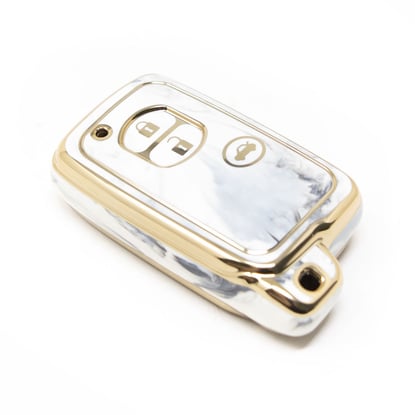 New-Aftermarket-Nano-High-Quality-Marble-Cover-For-Toyota-Remote-Key-3-Buttons-White-Color-TYT-H12J3A---Emirates-Keys