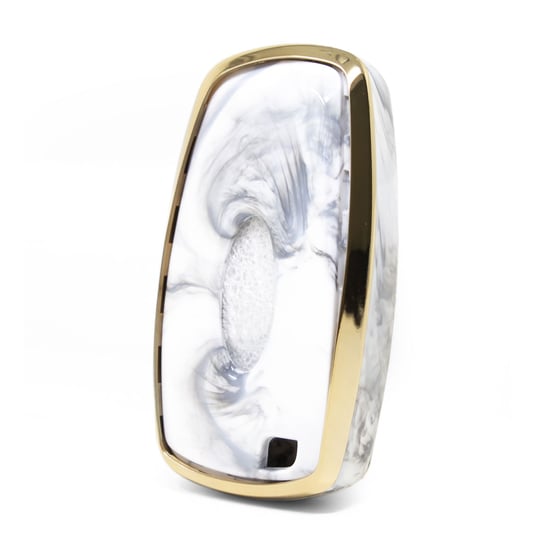 New-Aftermarket-Nano-High-Quality-Marble-Cover-For-Ford-Remote-Key-3-Buttons-White-Color-Ford-B12J3---Emirates-Keys