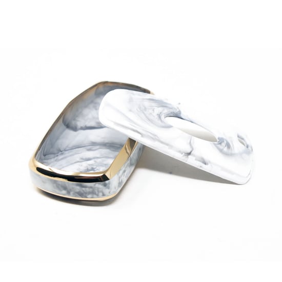 New-Aftermarket-Nano-High-Quality-Marble-Cover-For-Ford-Remote-Key-3-Buttons-White-Color-Ford-B12J3---Emirates-Keys