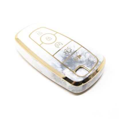 New-Aftermarket-Nano-High-Quality-Marble-Cover-For-Ford-Remote-Key-5-Buttons-White-Color-Ford-B12J5---Emirates-Keys