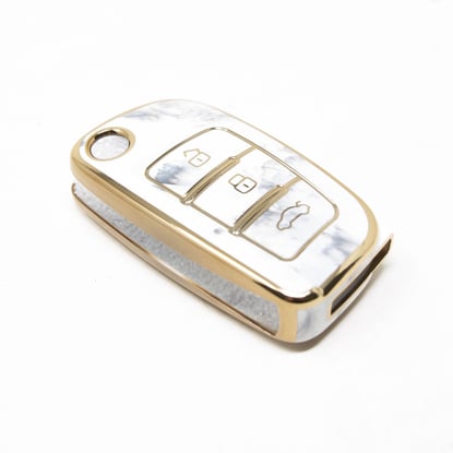 New-Aftermarket-Nano-High-Quality-Marble-Cover-For-Geely-Flip-Remote-Key-3-Buttons-White-Color-GL-D12J---Emirates-Keys