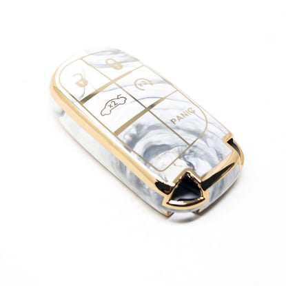 New-Aftermarket-Nano-High-Quality-Marble-Cover-For-Jeep-Remote-Key-5-Buttons-White-Color-Jeep-B12J5---Emirates-Keys
