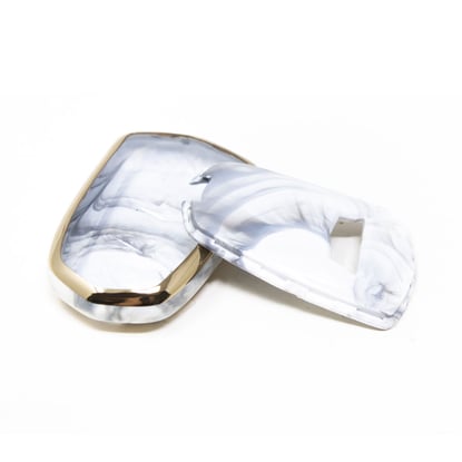 New-Aftermarket-Nano-High-Quality-Marble-Cover-For-Cadillac-Remote-Key-5-Buttons-White-Color-CDLC-A12J5---Emirates-Keys