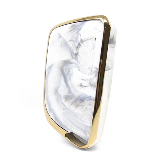 New-Aftermarket-Nano-High-Quality-Marble-Cover-For-Cadillac-Remote-Key-5-Buttons-White-Color-CDLC-B12J5---Emirates-Keys
