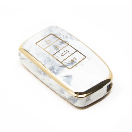 New-Aftermarket-Nano-High-Quality-Marble-Cover-For-Lexus-Remote-Key-4-Buttons-White-Color-LXS-A12J4---Emirates-Keys