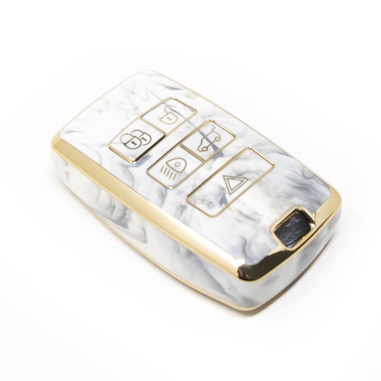 New-Aftermarket-Nano-High-Quality-Marble-Cover-For-Land-Rover-Remote-Key-5-Buttons-White-Color-LR-B12J---Emirates-Keys